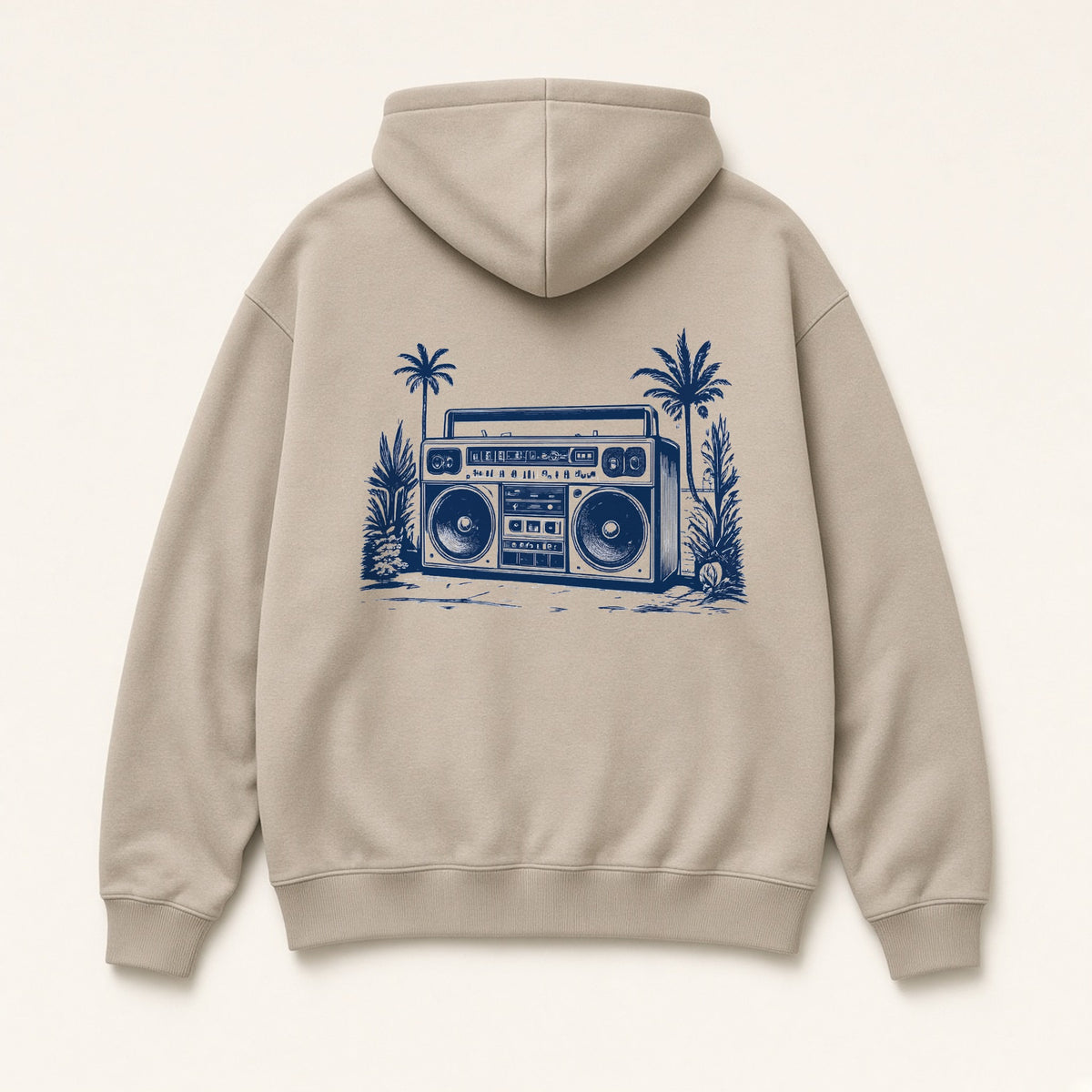 La Música Hoodie, back print on Mushroom