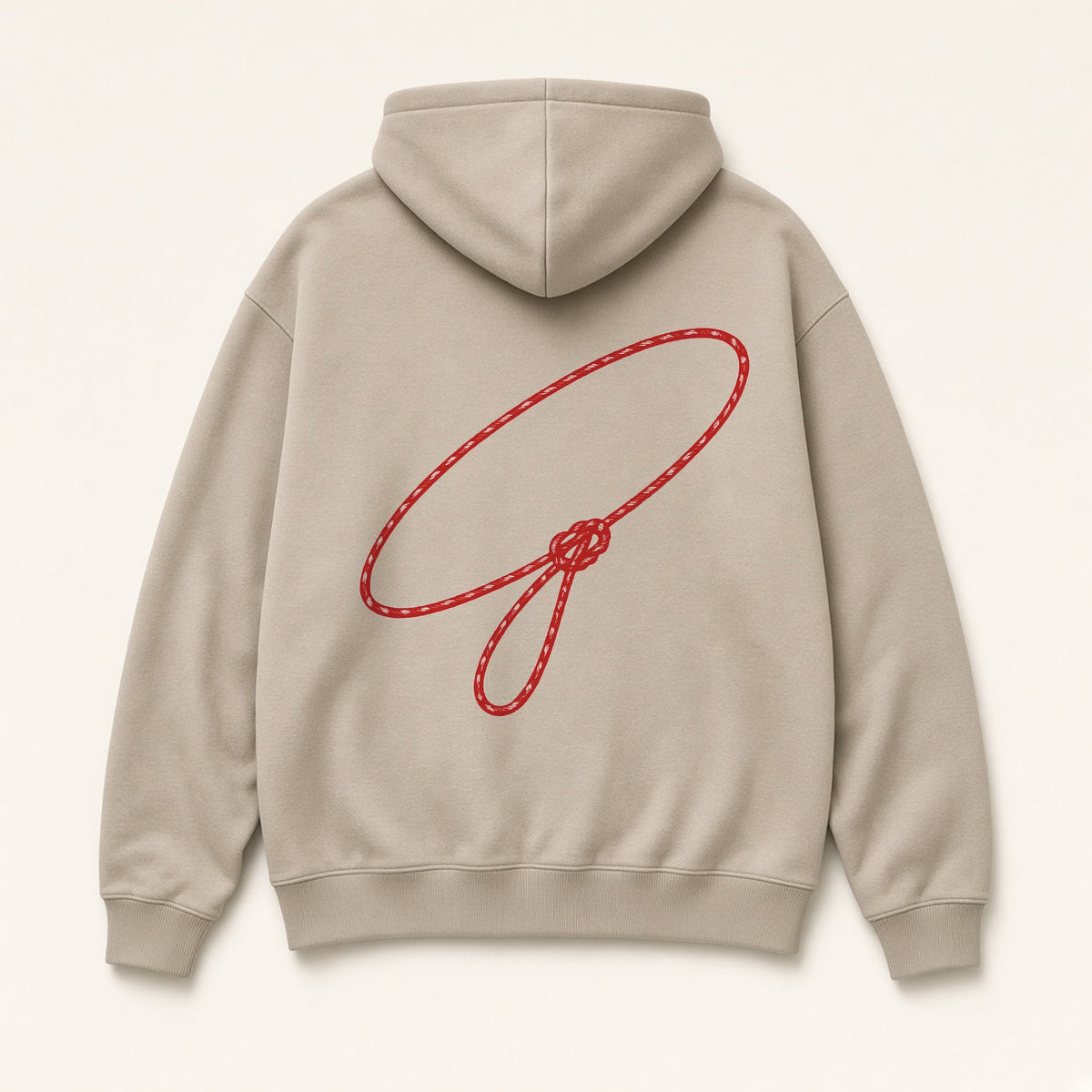 La Reata Hoodie, back print on Mushroom