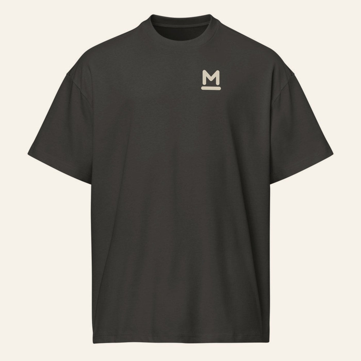The Del Rancho Tee in Vintage Black, front, Bar M on the chest.